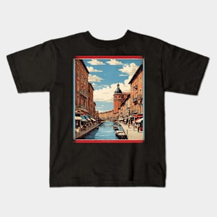 Toulouse France Tourism Vintage Poster 3 Kids T-Shirt